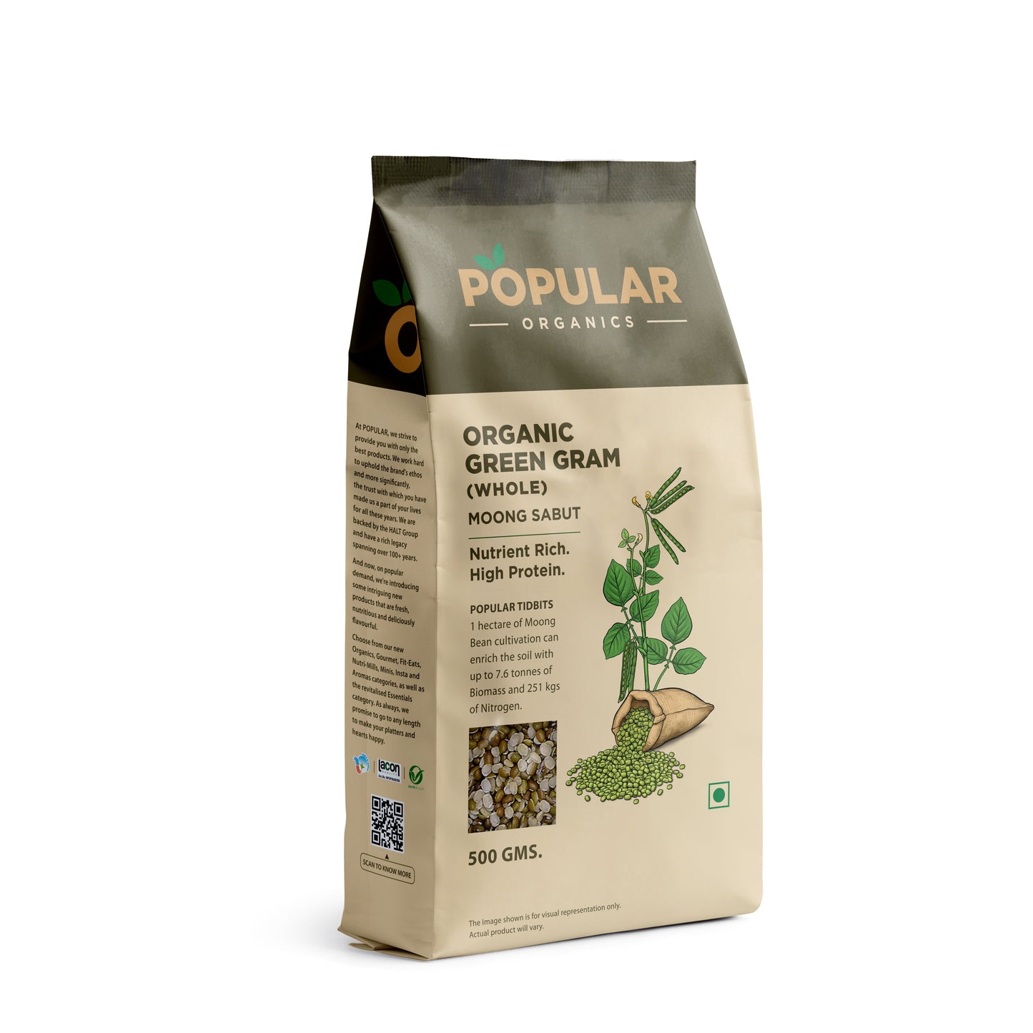 Organics Green Moong Whole (Sabut)