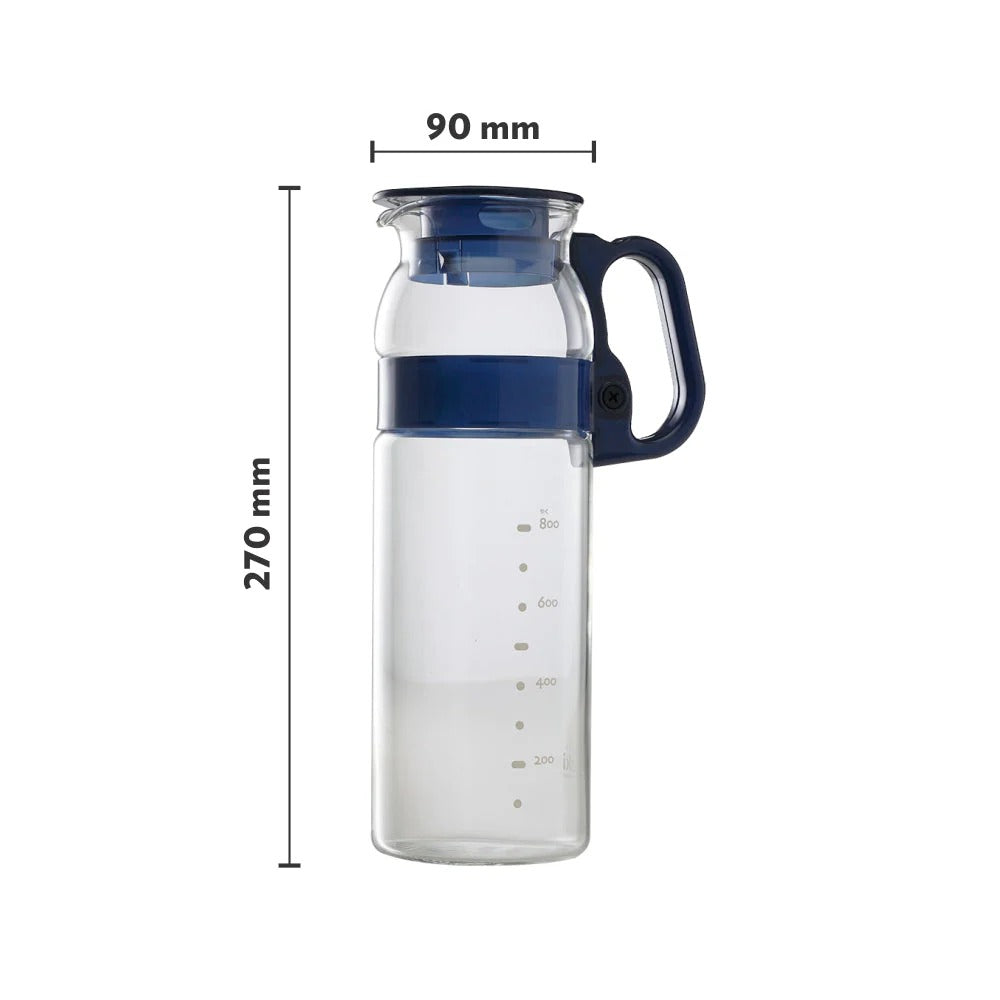 Borosil Marina Juice Water Glass Jug with Handle 1.3L
