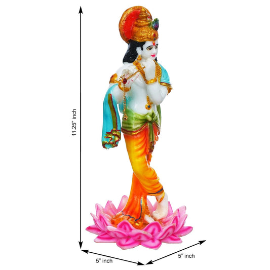 Krishna Playing Flute Statue (11.25 Inches)