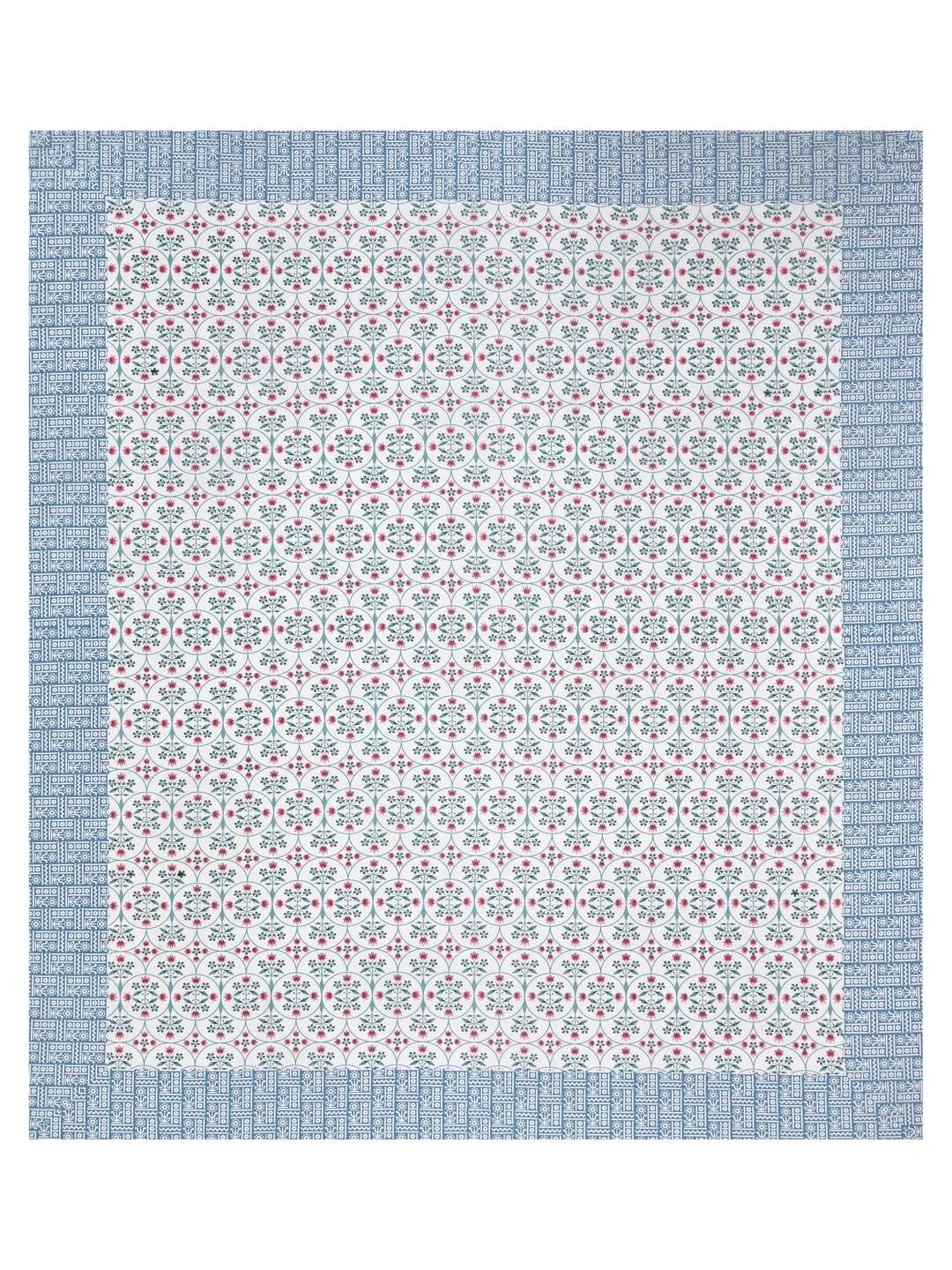 100% Pure Cotton Traditional Printed Bedsheet for Double Bed King Size Bedsheet with 2 Pillow Covers