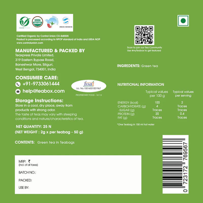 Organic Green (Teabag)