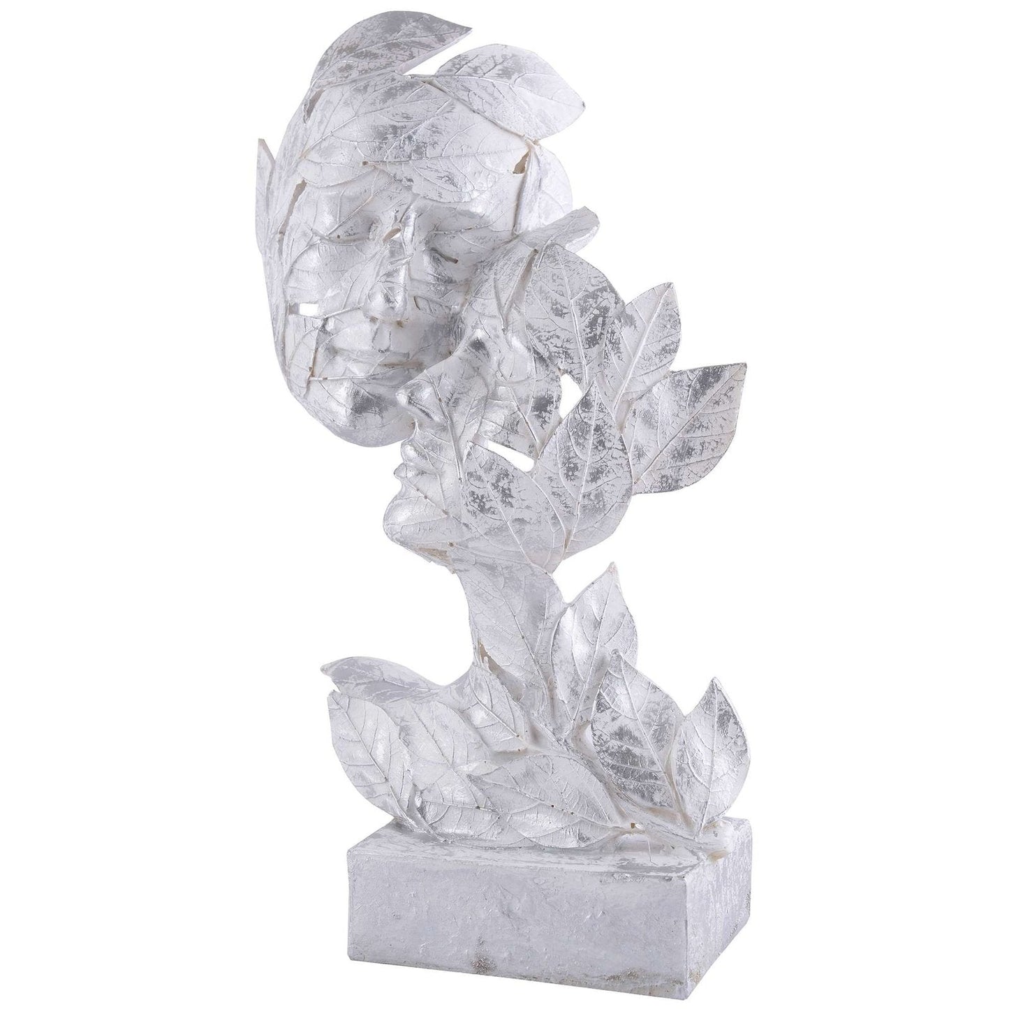RomentIc Love Couple Face Statue silver Showpiece for Home Decor in Showpieces &Figurine table Decorations Items