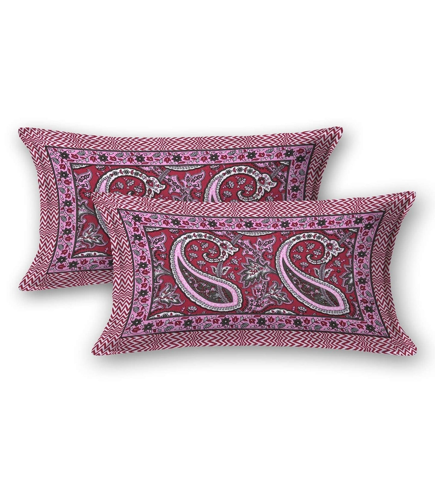 100% Pure Cotton Traditional Printed Bedsheet for Double Bed King Size Bedsheet with 2 Pillow Covers