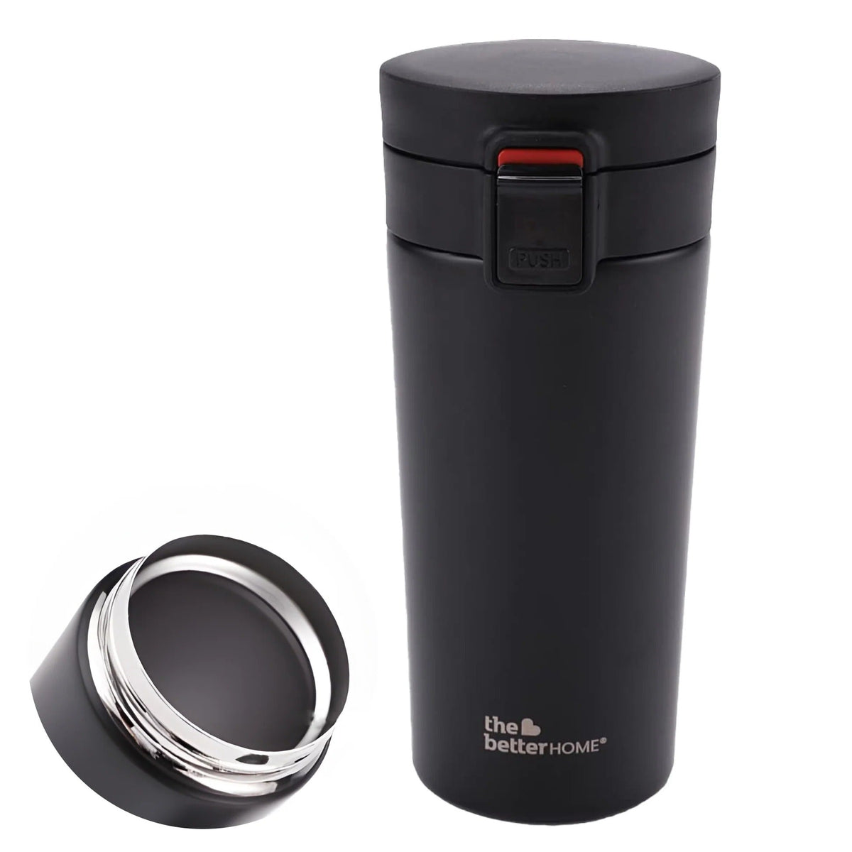 The Better Home 380ml Insulated Coffee Cup Tumbler | Jet Black