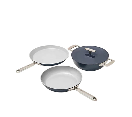 Ember Cookware Set of 3 with Storage Capri Series (Frypan+Kadai+Dutch Oven)