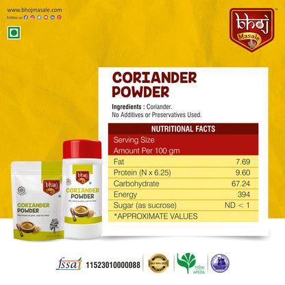 Coriander Powder - PET JAR 500g (Net 450g)