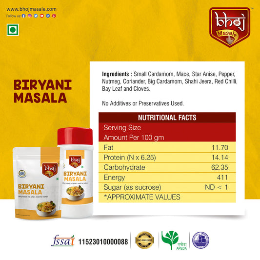 Biryani Masala - PET JAR 500g (Net wt 450g)