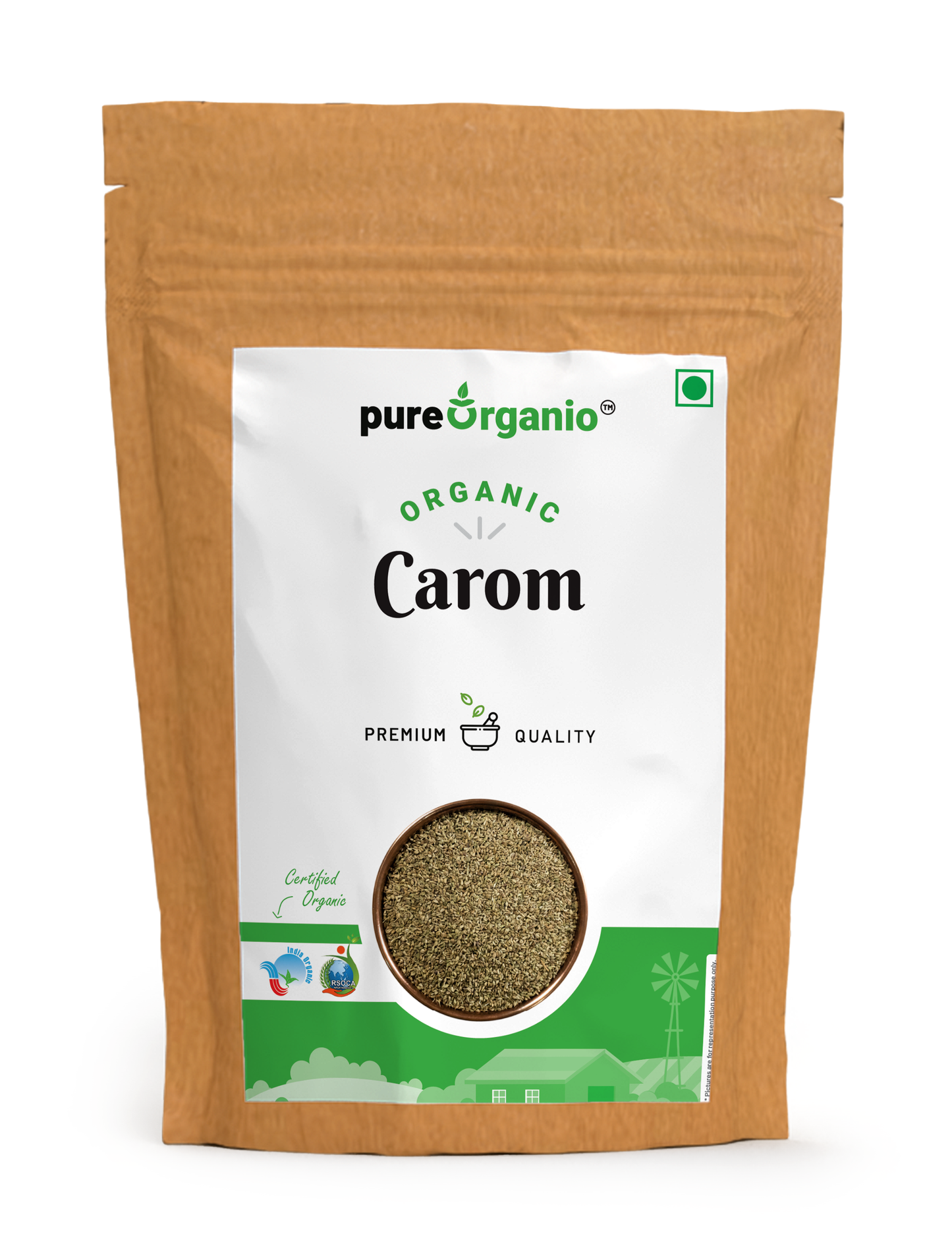 Pure Organio Organic Carom Ajwain Seeds