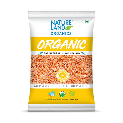 Organic Masur split washed 500 Gm