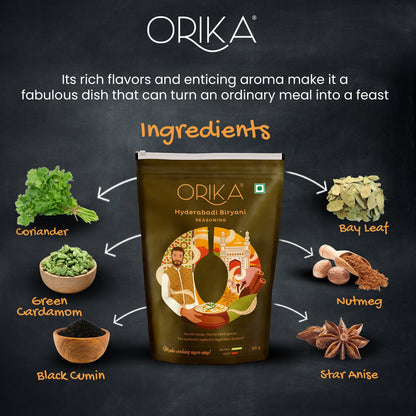 Orika Hyderabadi Biryani, Pack of 2, 85g/each