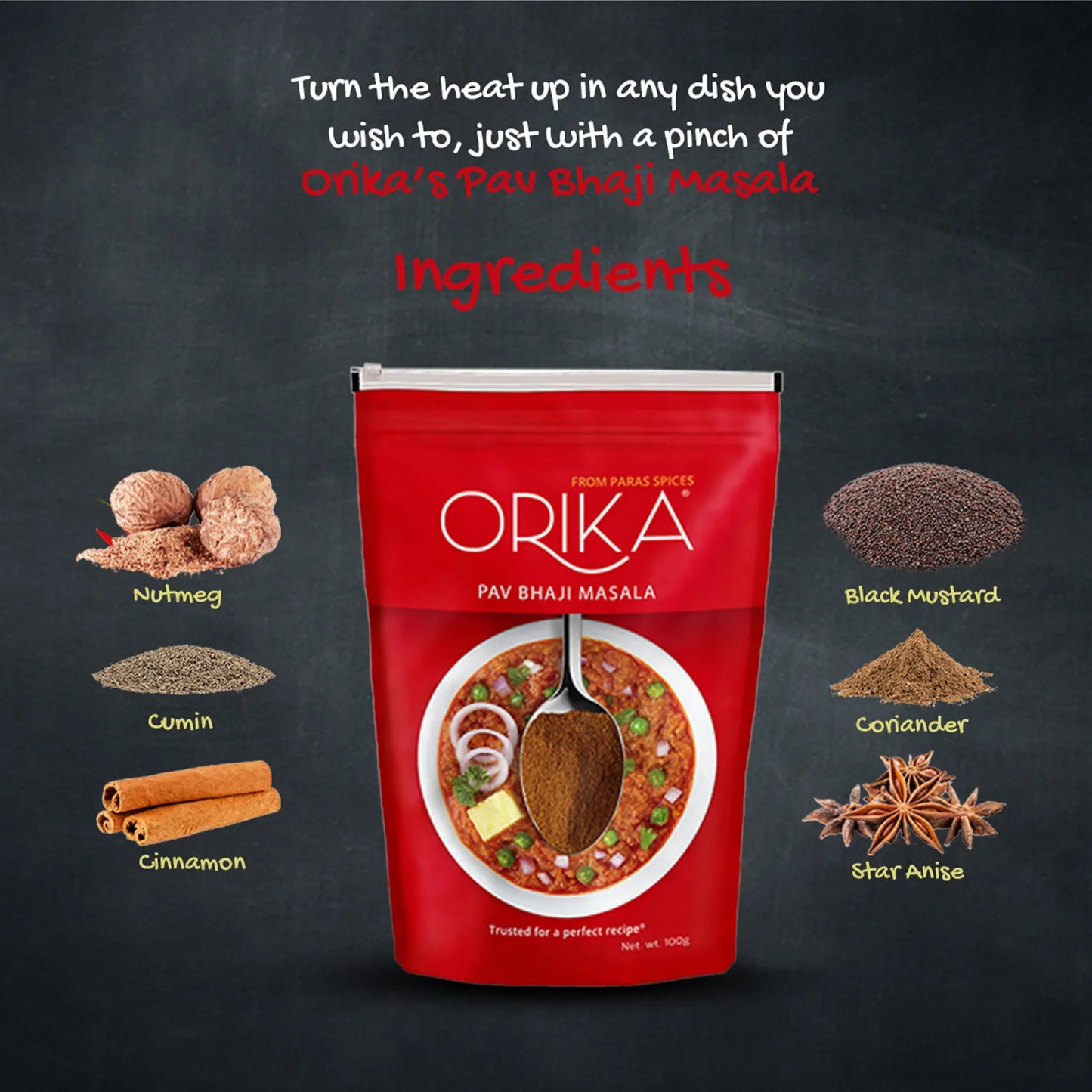 Orika Pav Bhaji Masala, 100gm