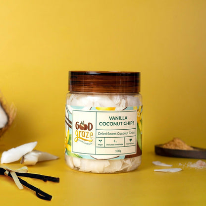 Good Graze Vanilla Coconut Chips - Pack of 2 - 200gms