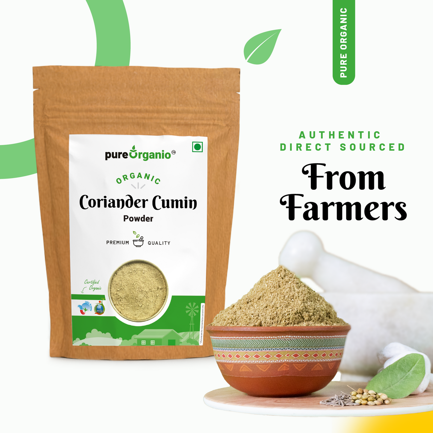 Pure Organio Organic Coriander Cumin Powder
