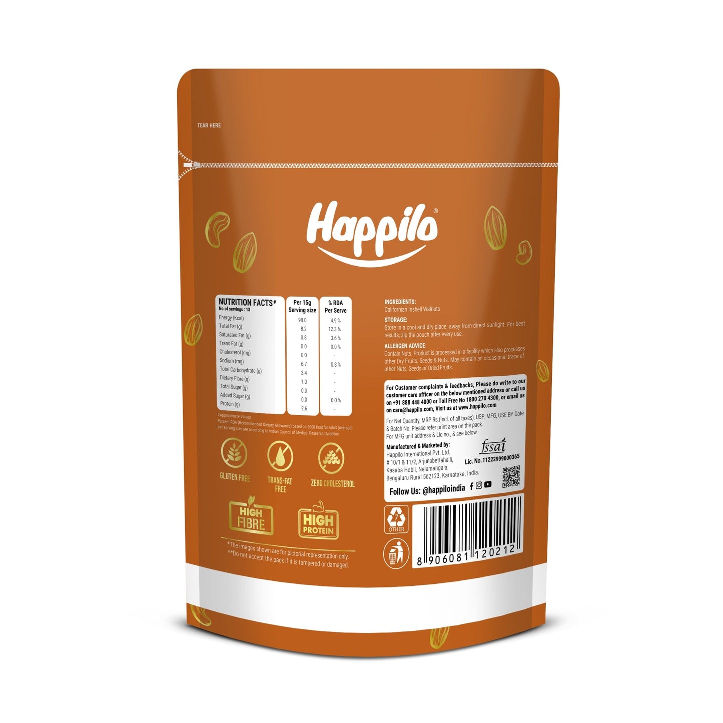Happilo Premium Whole California Inshell Walnuts