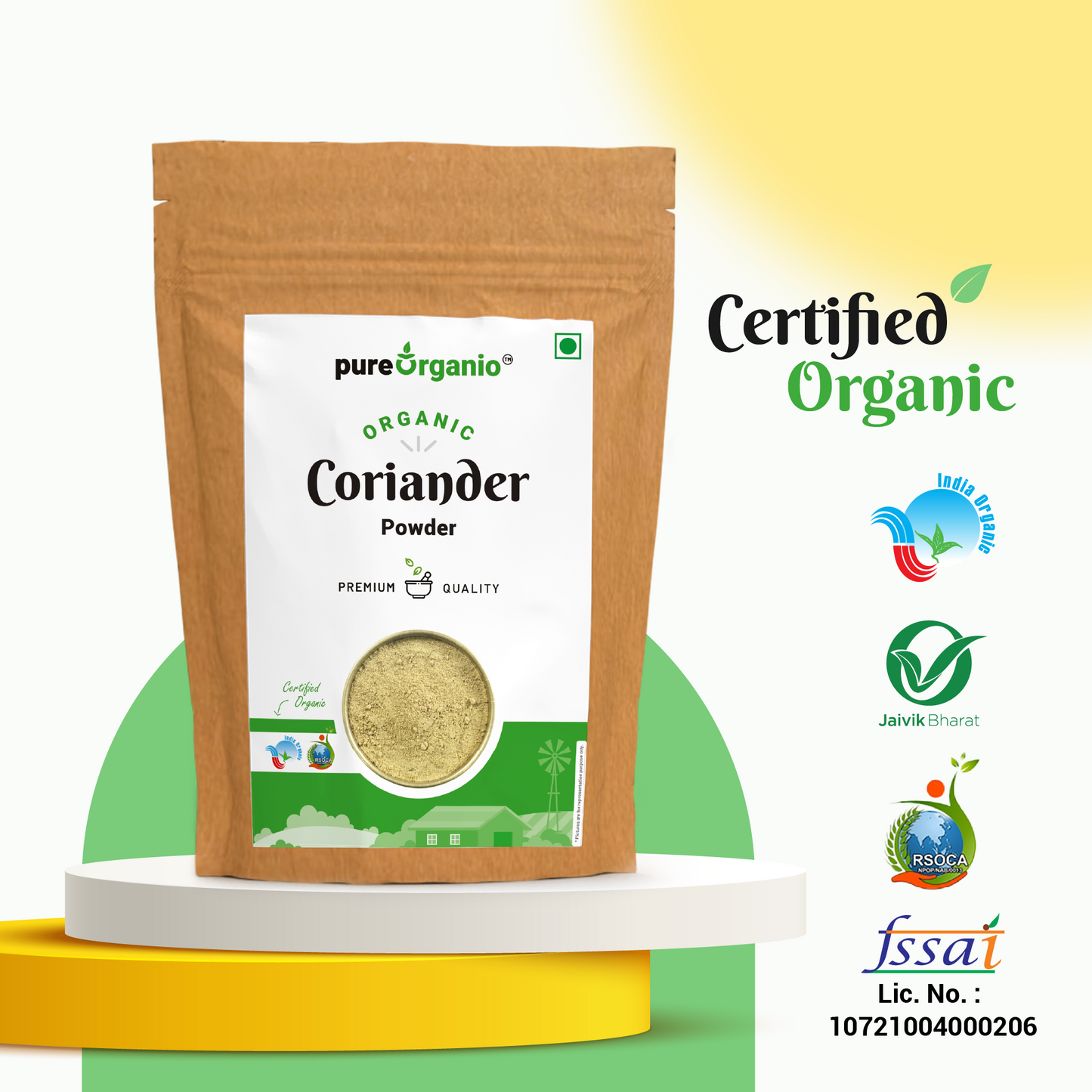 Pure Organio Organic Coriander Powder dhaniya