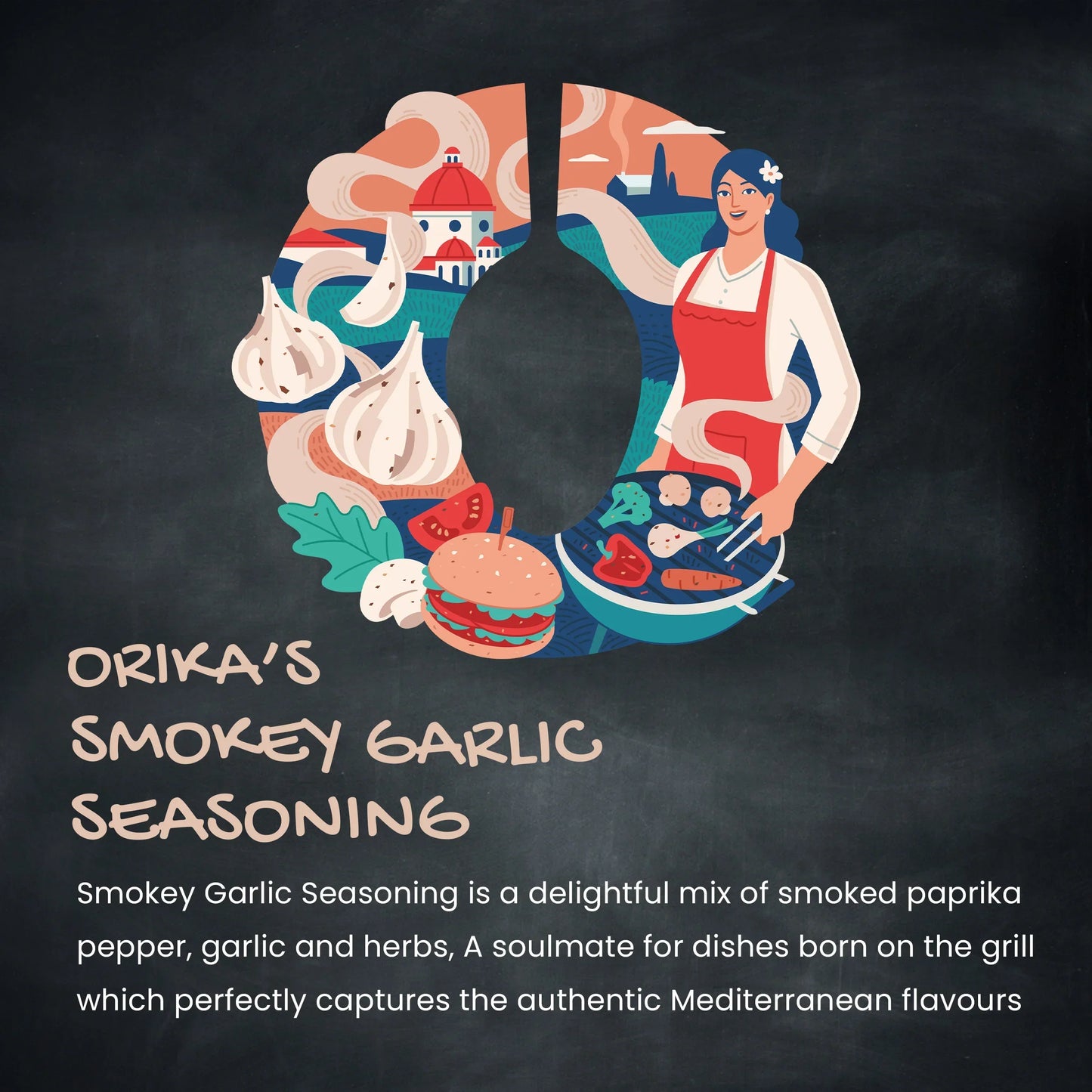 Orika Smokey Garlic All Purpose Seasoning, Pack of 2, 85g/each