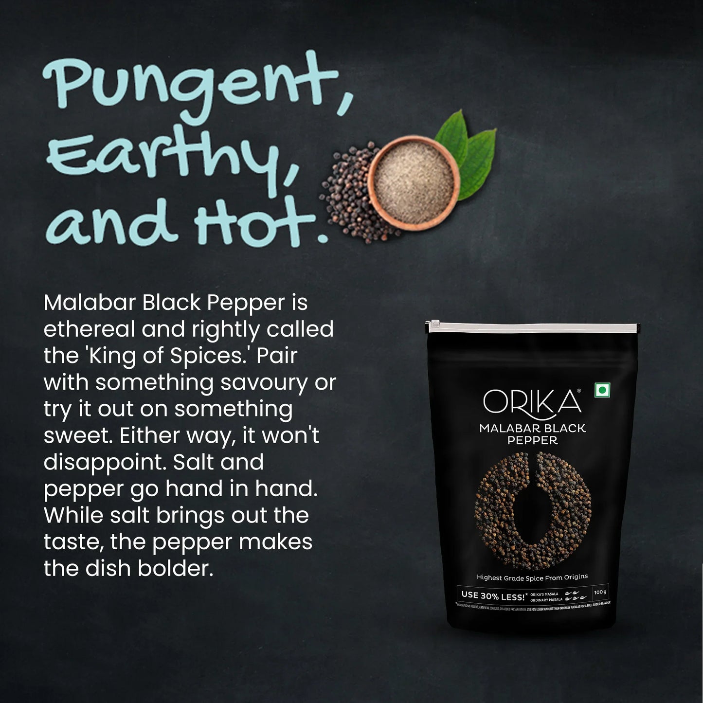 Orika Malabar Black Pepper Powder, 100gm