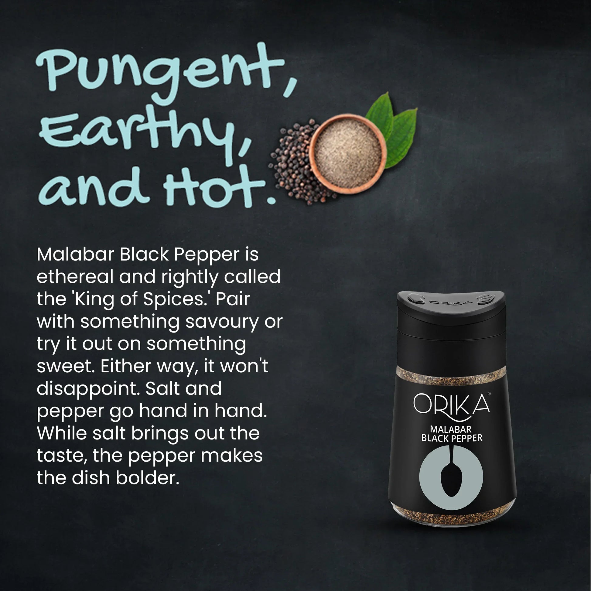 Orika Malabar Black Pepper, 80gm