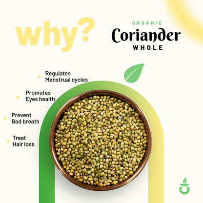 Pure Organio Organic Coriander Seeds sabut dhaniya