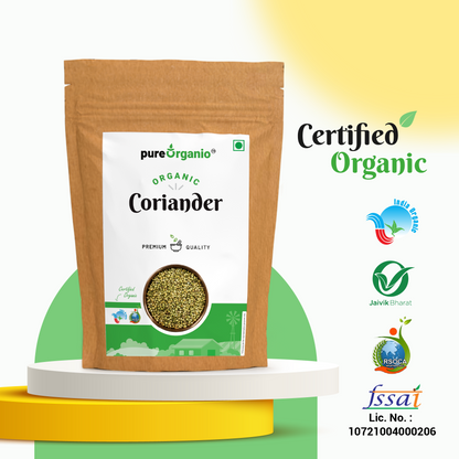 Pure Organio Organic Coriander Seeds sabut dhaniya