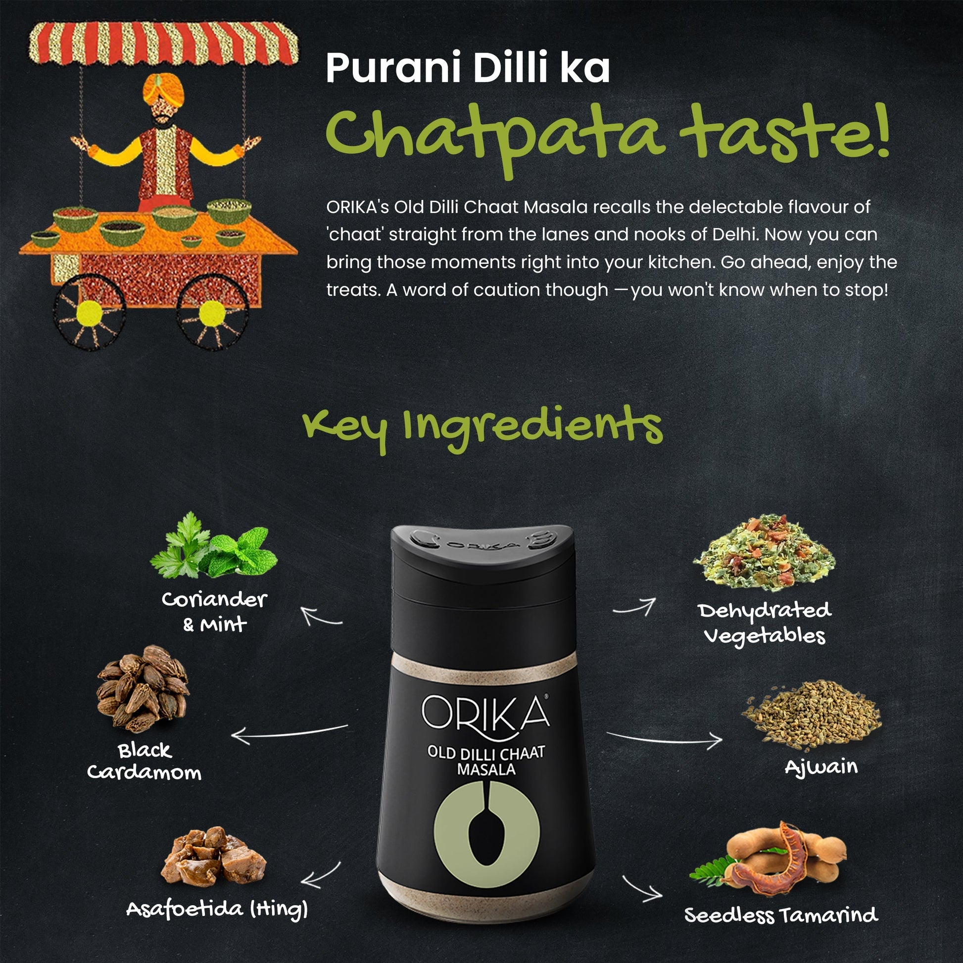 Orika Old Dilli Chaat Masala, 90gm