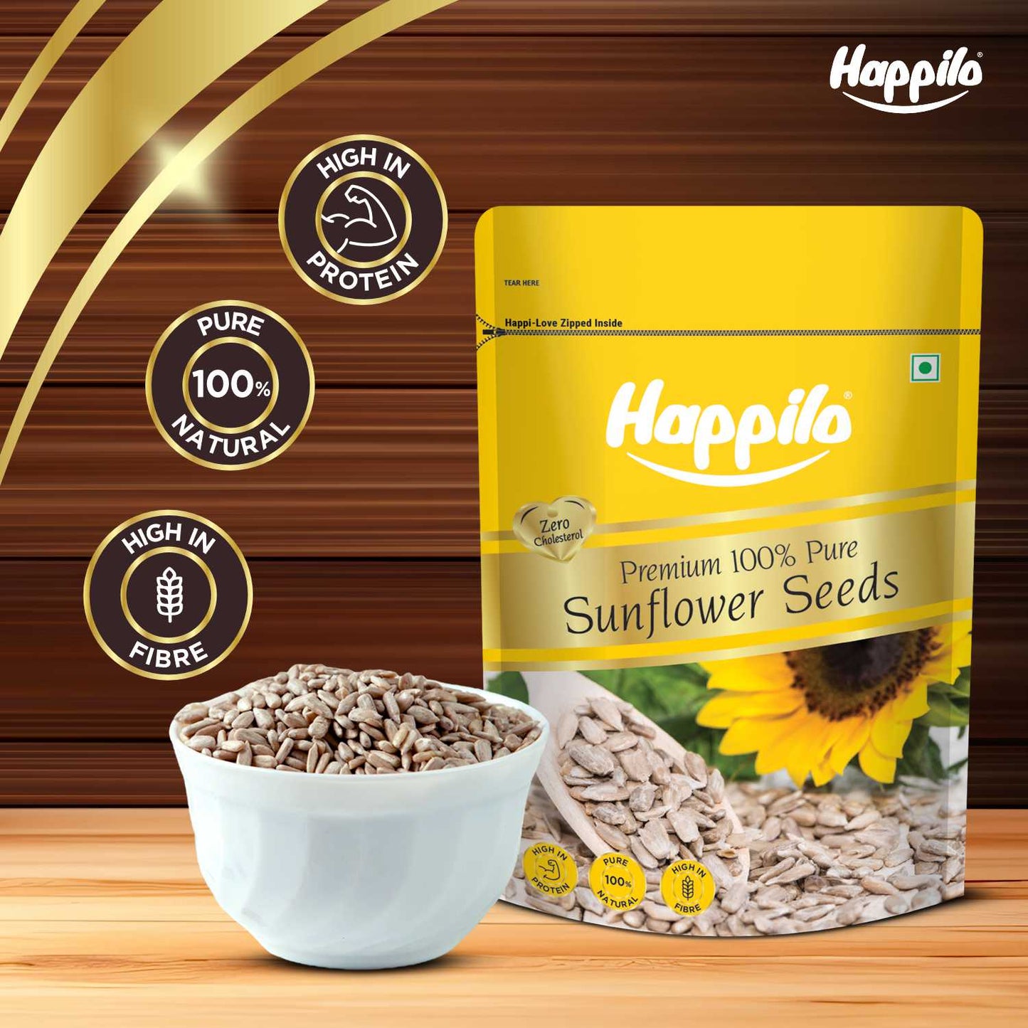 Happilo Premium Raw Sunflower Seeds No Shell