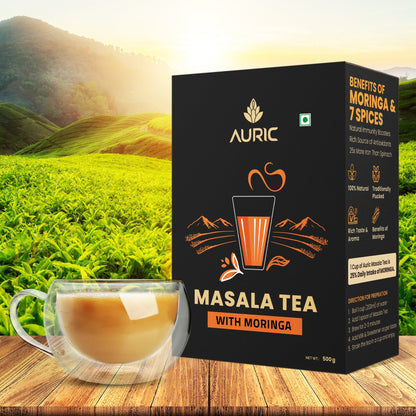 Auric Masala Tea - Kadak Masala Chai Powder with Moringa