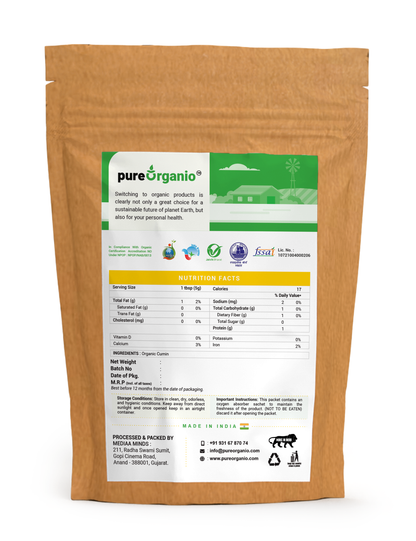Pure Organio Organic Cumin Powder Jeera Powder