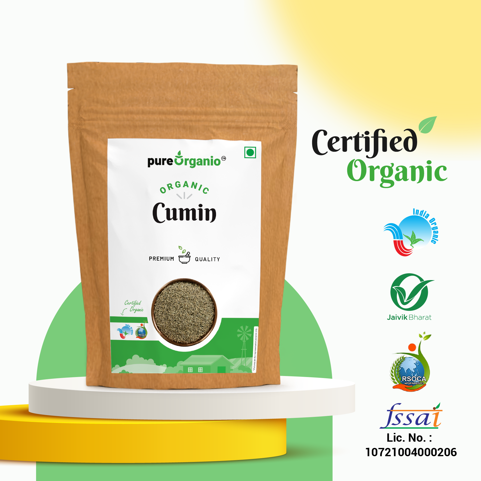 Pure Organio Organic Cumin Seed Jira