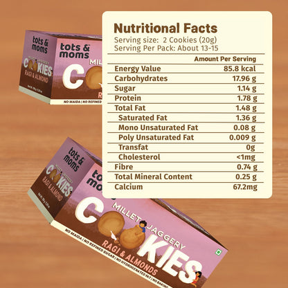 Ragi & Almonds | Millet & Jaggery Cookies - 150g