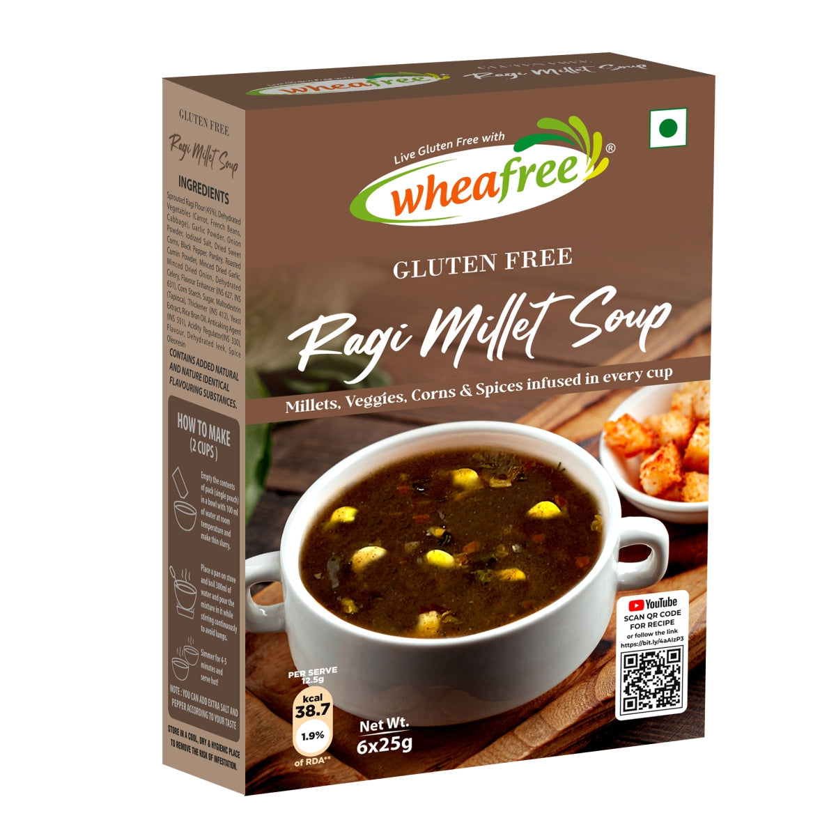 Gluten free Ragi Millet Soup Mix - 150g (6 sachet)