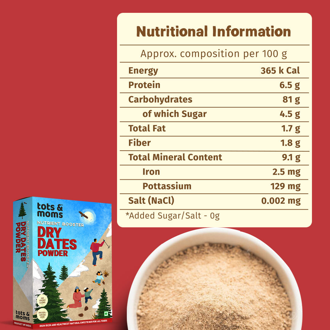 Dry Dates Powder | Sugar Substitute | Natural Sweetener - 200g