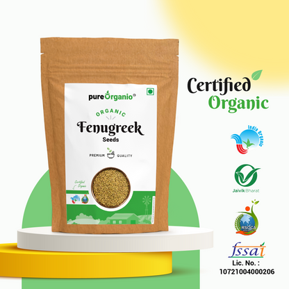 Pure Organio Organic Fenugreek Seeds Methi dana