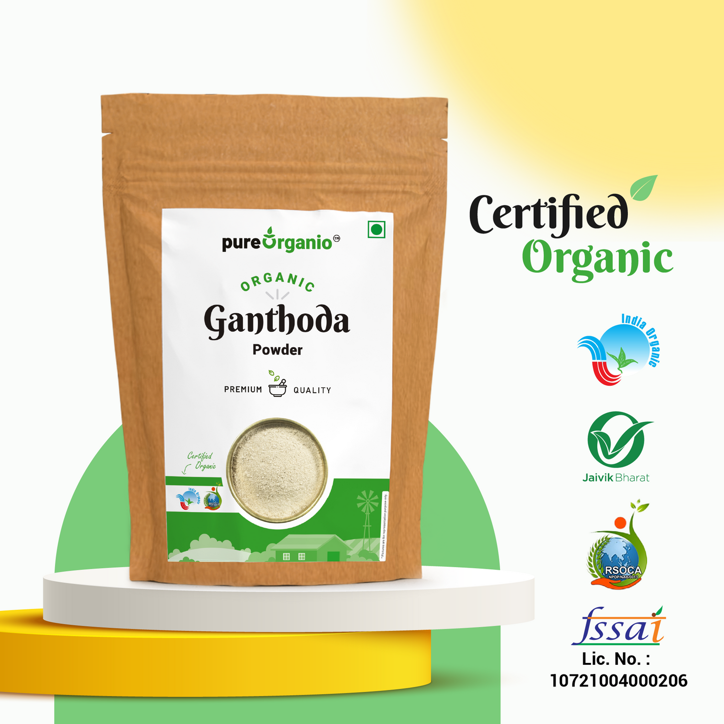 Pure Organio Organic Ganthoda Powder peepramul