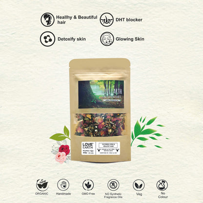 Love Earth Glowing Skin & Healthy Hair – Organic Green Tea – 30 gms
