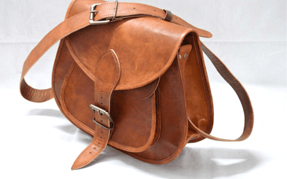 Craftshades – 9.11 Inch Crossbody Handcrafted Small Goat Leather Sling Bag for Women