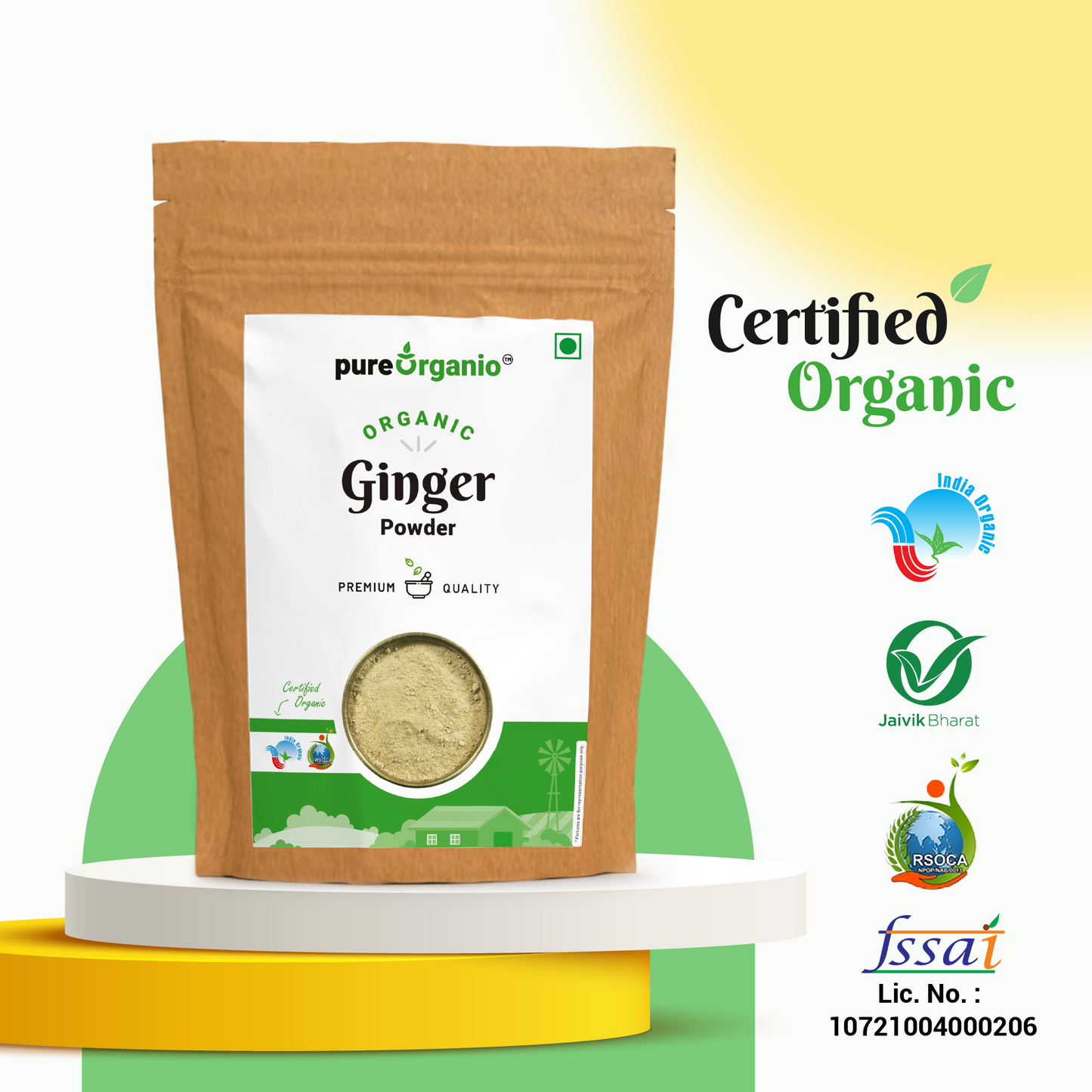 Pure Organio Organic Ginger Powder Sonth