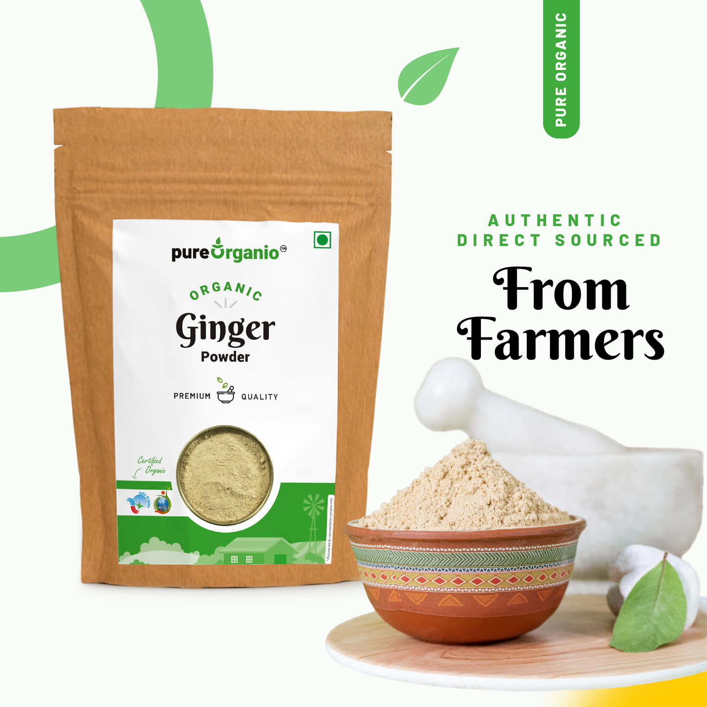 Pure Organio Organic Ginger Powder Sonth