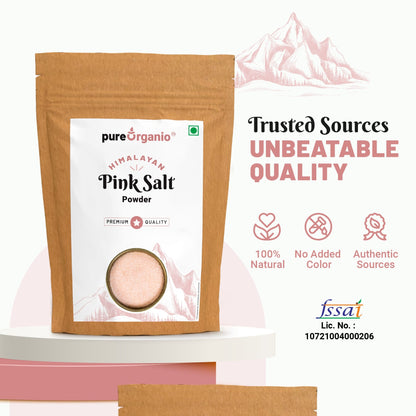 Pure Organio Natural Himalayan Pink Salt Powder
