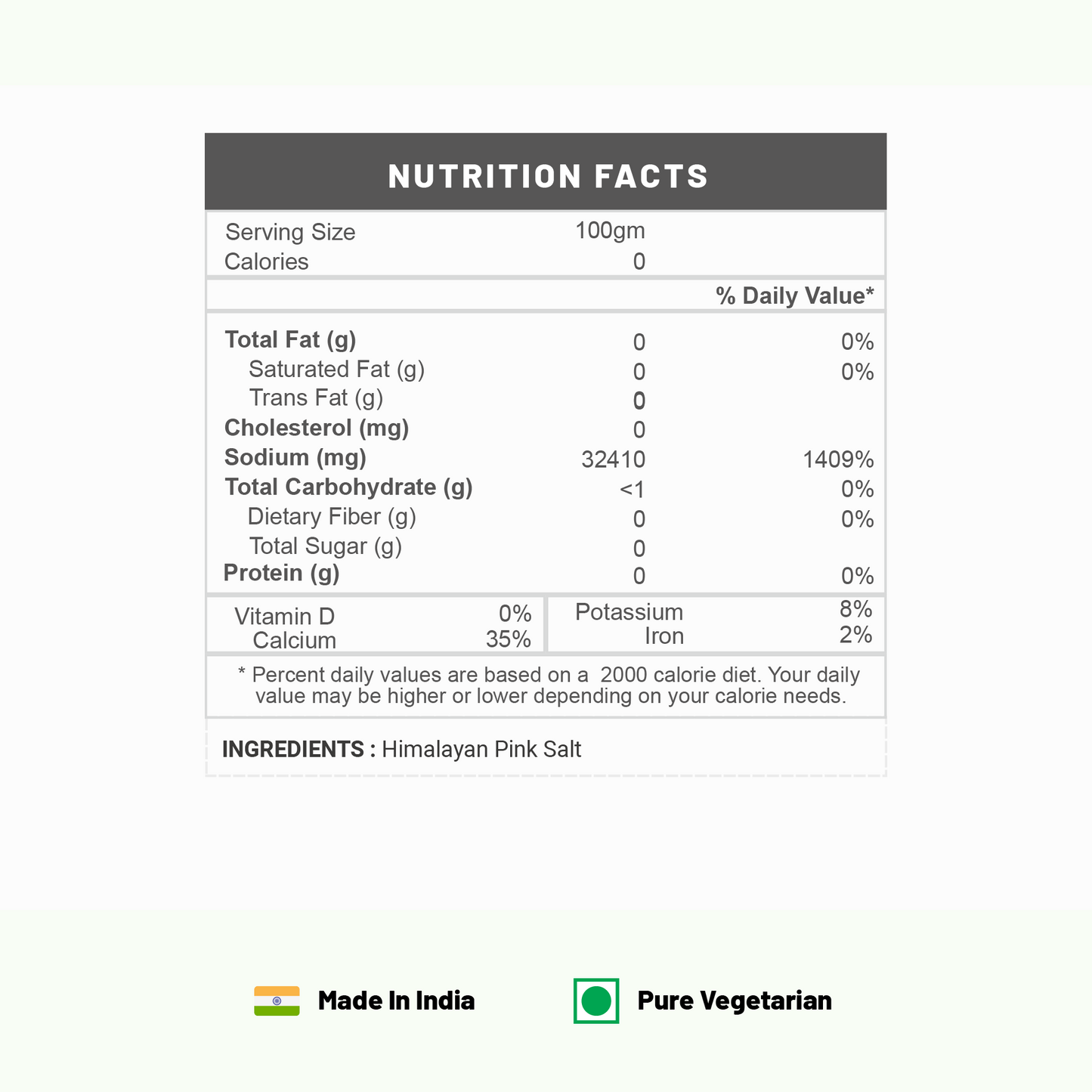 Pure Organio Natural Himalayan Pink Salt Powder