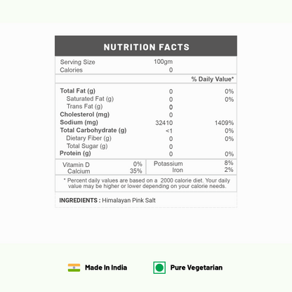 Pure Organio Natural Himalayan Pink Salt Powder