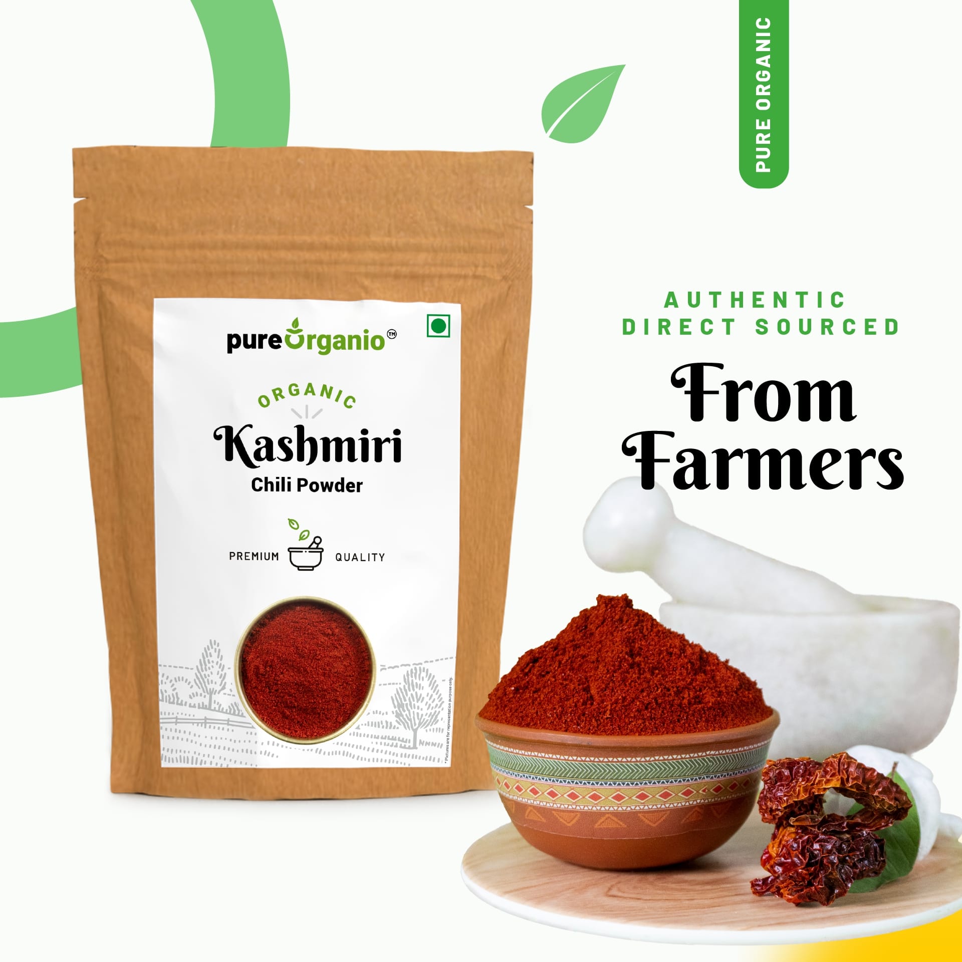 Pure Organio Organic Kashmiri Chilly Powder