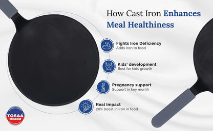 Tosaa Cast Iron Roti Tawa Small 23cm