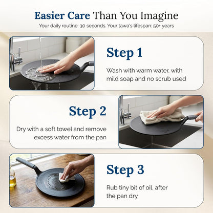Tosaa Cast Iron Roti Tawa Big 26cm