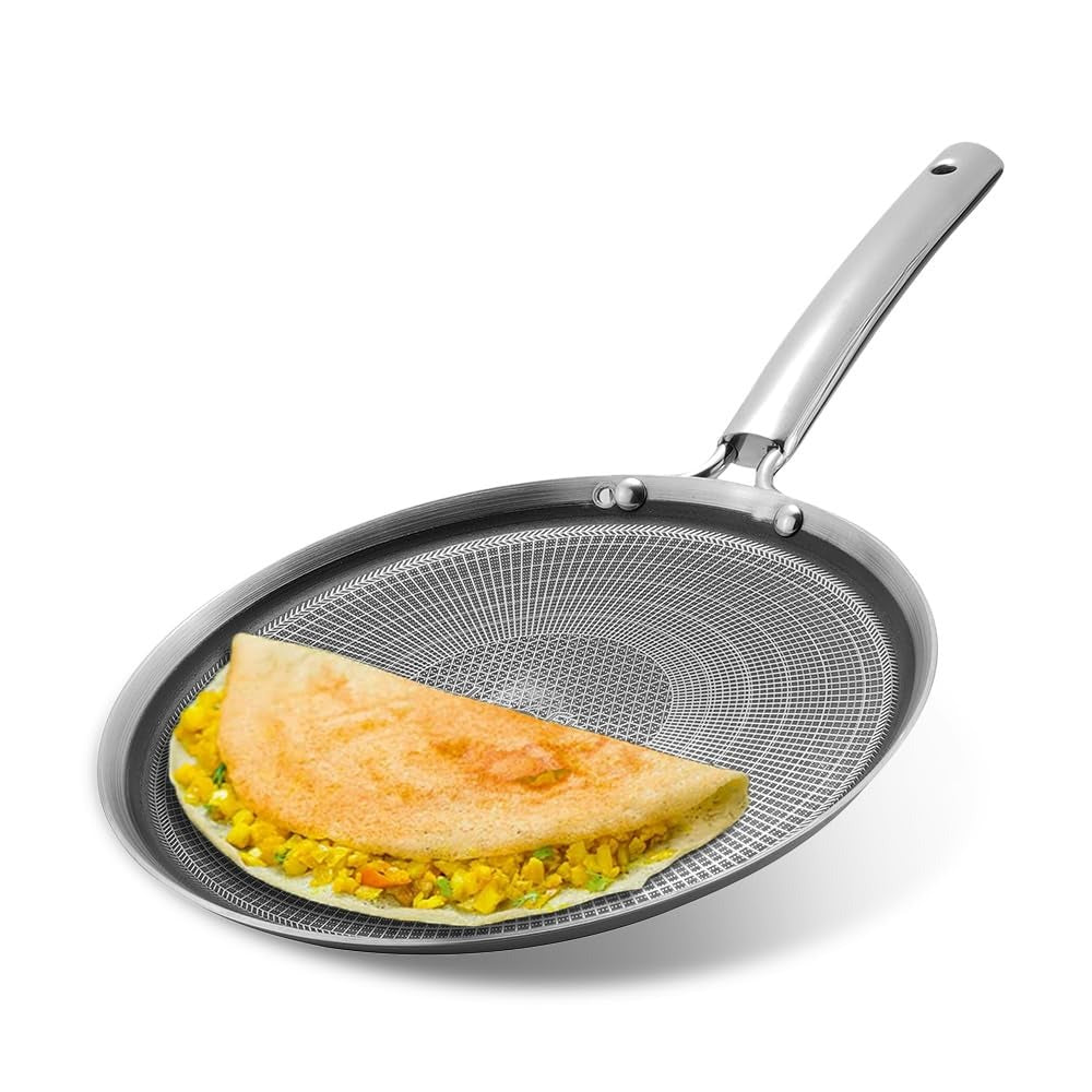 Kraft Futuretec Pro Triply Stainless Steel Dosa Tawa - 30 cm, 2.5 mm Thick