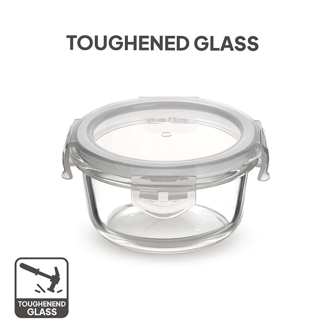 Cello Royale Glass Lunch Box Set of 2 Vertical