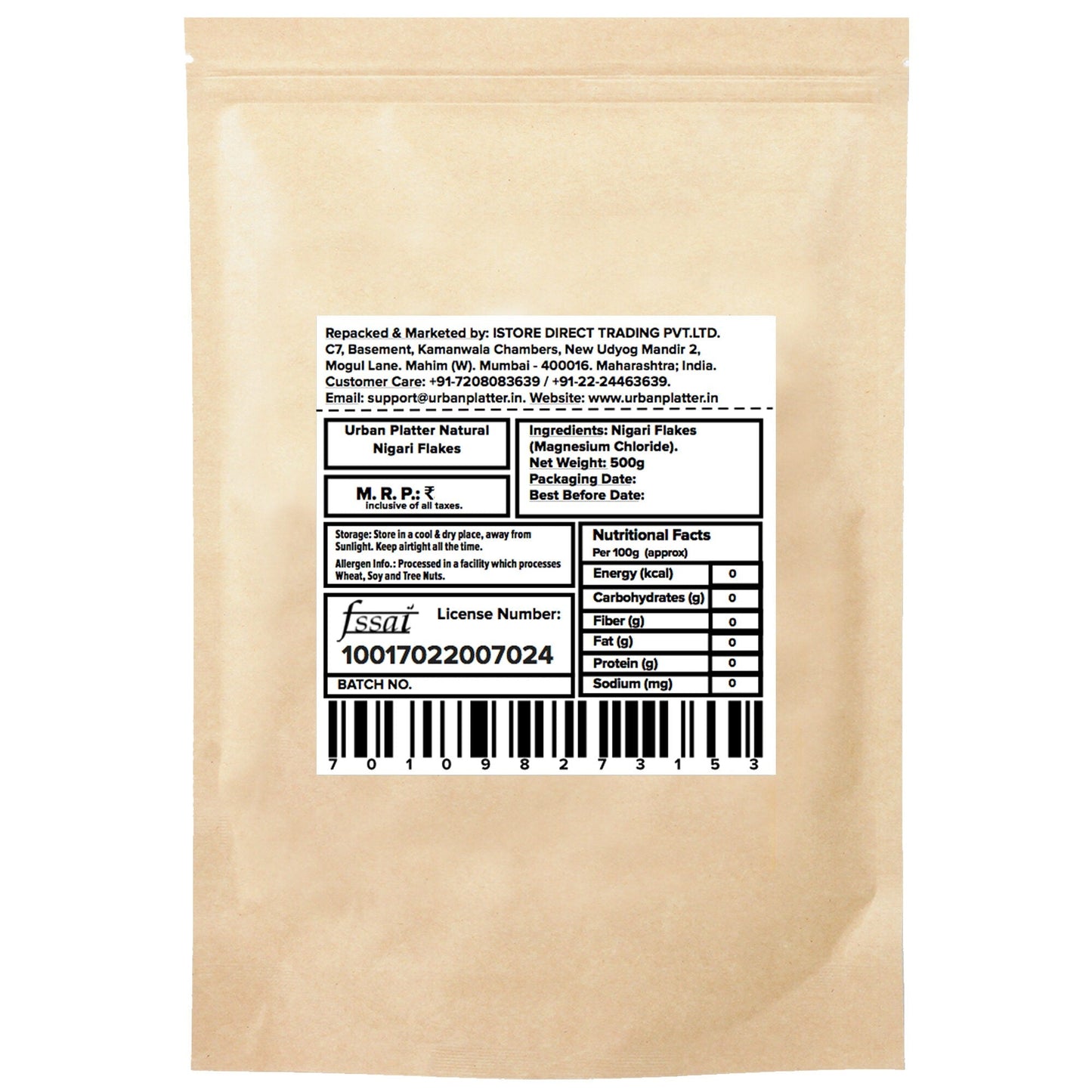 Urban Platter Natural Nigari Flakes - 500 gms