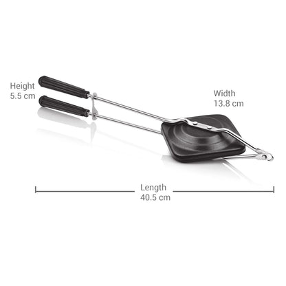 MILTON Pro cook Non-Stick Aluminium Sandwich Gas Toaster, 14 cm