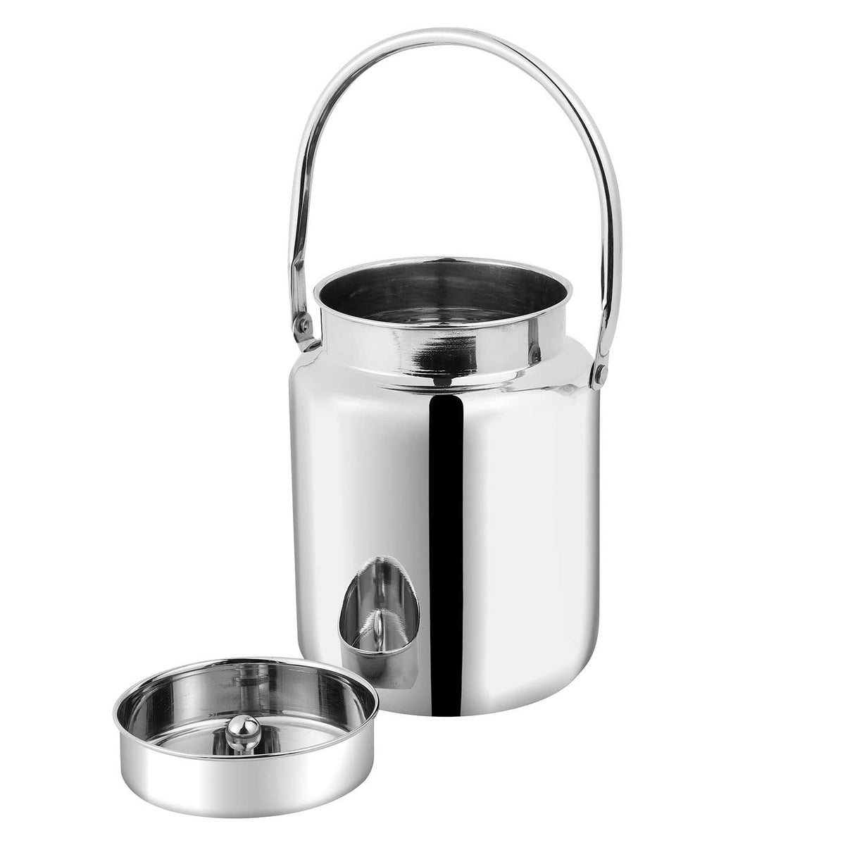 Kraft Stainless Steel Barni Jar with Lid and Handle - 4 Litre