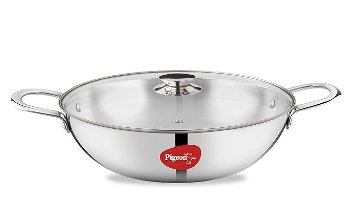 Pigeon Elite Stainless Steel Triply Kadhai 24 cm